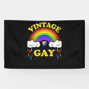 Vintage Gay LGBT Gay Pride Monat Regenbogen Banner
