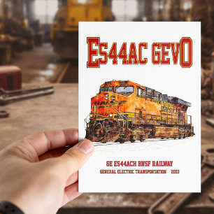 Vintage GE ES44AC GEVO Diesel Lokomotive Postkarte