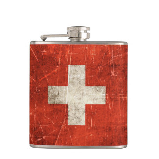 Vintage gealterte und verkratzte Flagge von der Flachmann