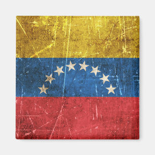 Vintage gealterte und verkratzte Flagge von Magnet