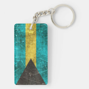 Vintage gealterte und verkratzte Flagge von Schlüsselanhänger