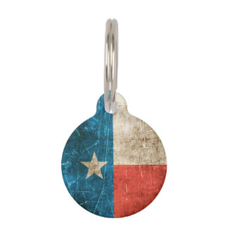 Vintage gealterte und verkratzte Flagge von Texas Tiermarke