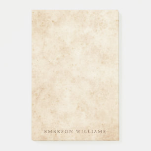 Vintage gealterter rustikaler Papiername des Post-it Klebezettel