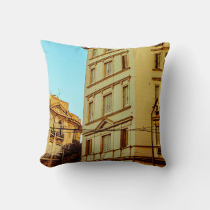 Vintage-Gebäudefassadenarchitektur, Gebäude, Stadt Kissen