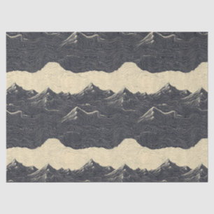 Vintage-Gebirgs-Wolken-Landschaft (6) Seidenpapier
