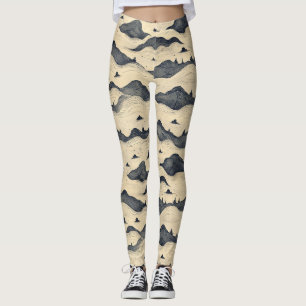 Vintage-Gebirgs-Wolken-Landschaft (8) Leggings