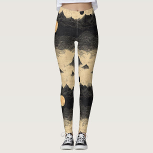 Vintage-Gebirgs-Wolken-Landschaft (9) Leggings