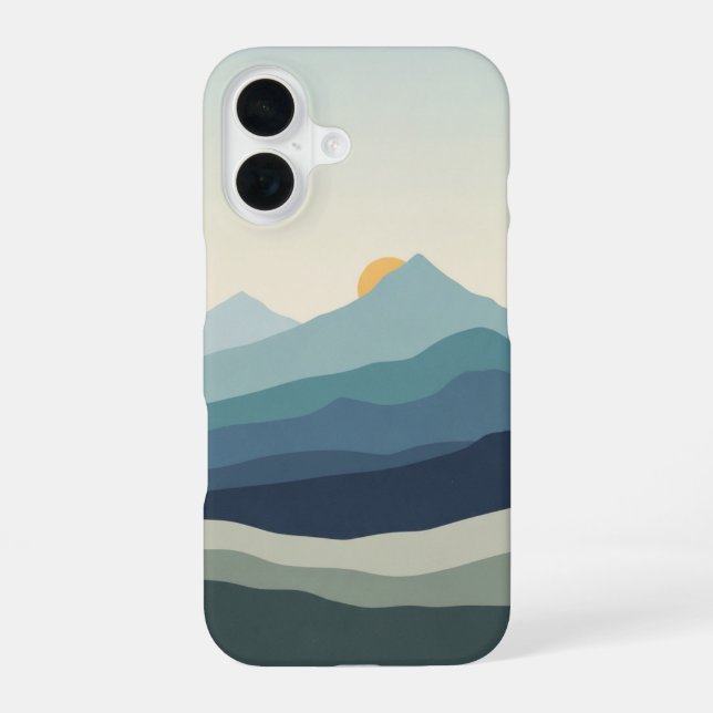 Vintage-Gebirgskette iPhone 16 Hülle (Rückseite)