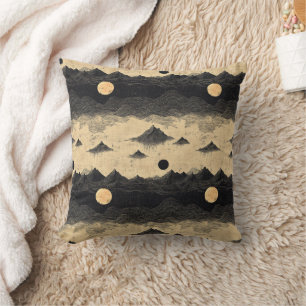 Vintage-Gebirgslandschaft mit Wolken (9) Kissen