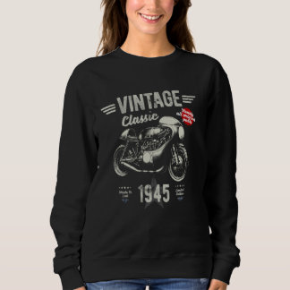 Vintage Geboren 1945 80. Geburtstag Klassisches Re Sweatshirt