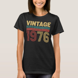 Vintage Geboren 1976 Zeitloses Retro Geburtstagsde T-Shirt