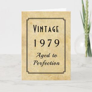 Vintage Geboren 1979 oder jedes andere Jahr Name A Karte