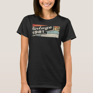Vintage Geboren 1981 41. Geburtstag 41 Jahre alt T-Shirt