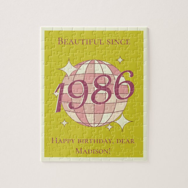 Vintage, geboren 1986, 40. Geburtstag Puzzle (Vertikal)