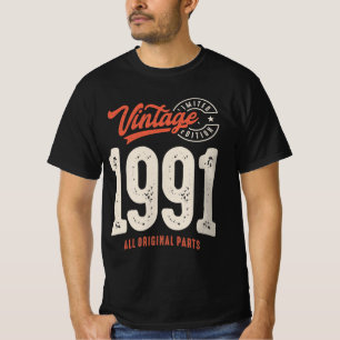 Vintage Geboren 1991 - 33 Geburtstag Retro Klassik T-Shirt
