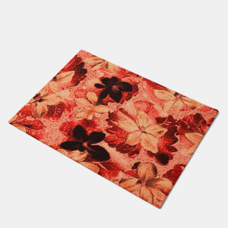 Vintage gebrannte Blumenorange Fußmatte