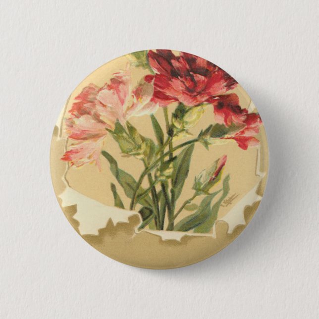 Vintage Geburtskarte Button (Vorderseite)