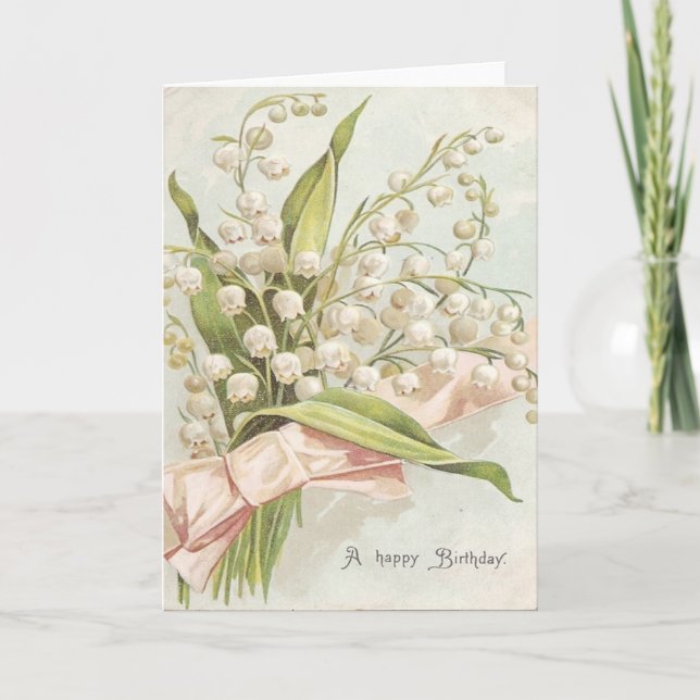 Vintage Geburtskarte Karte (Vorderseite)