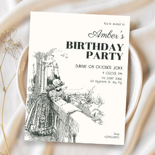 Vintage-Geburtstag Einladung