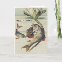 Vintage Geburtstags-Fische