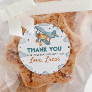 Vintage Geburtstagsaufkleber für Flugzeuge Runder Aufkleber