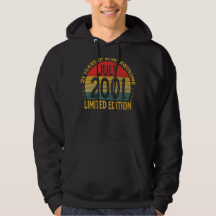Vintage Geburtstagsdekoration Juli 2001 Hoodie