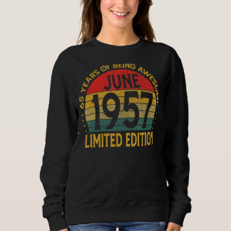 Vintage Geburtstagsdekoration Juni 1957 Sweatshirt