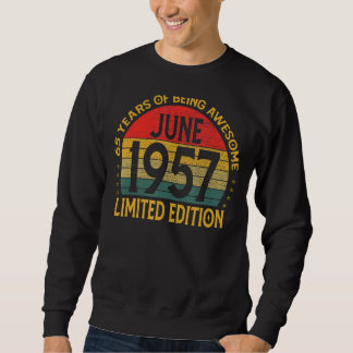 Vintage Geburtstagsdekoration Juni 1957 Sweatshirt
