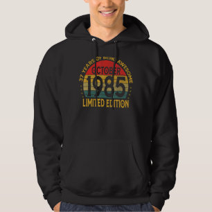 Vintage Geburtstagsdekoration Oktober 1985 Hoodie