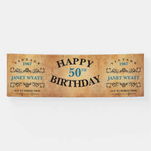 Vintage Geburtstagsdesign für jedes Alter Banner