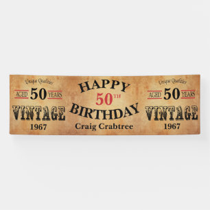 Vintage-Geburtstagsdesign für jedes Alter und Jahr Banner