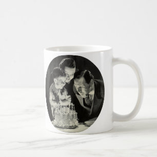 Vintage-Geburtstagsfeier für Papa mit Kuchen Tasse