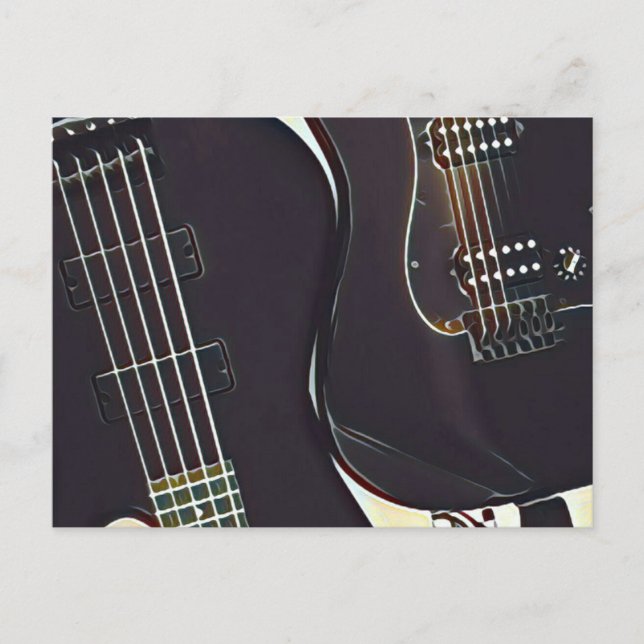 Vintage Geburtstagsgeschenk für Gitarre Postkarte (Vorderseite)