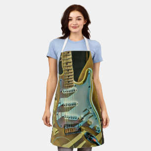 Vintage Geburtstagsgeschenk für Gitarre Schürze