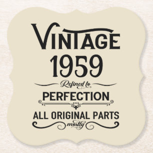 Vintage Geburtstagsgeschenke schwarz Untersetzer