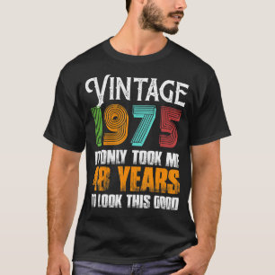 Vintage Geburtstagsidee 1975 - 48 Jahre alt für de T-Shirt