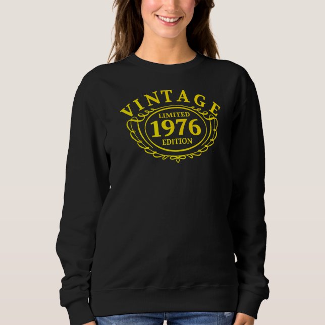 Vintage Geburtstagsidee von 1976 Sweatshirt (Vorderseite)