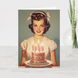 Vintage Geburtstagskarte der 60er Jahre Karte