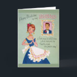 Vintage Geburtstagskarte für Ehemänner Karte<br><div class="desc">Retro / Vintage Geburtstagskarte. Liebliche Ehefrau mit einem liebevollen Geburtstagswunsch für ihren Mann! Herzlichen Glückwunsch zum Geburtstag! Nur einmal in einem Leben geht die Liebe hinein,  das sagen die Dichter!</div>