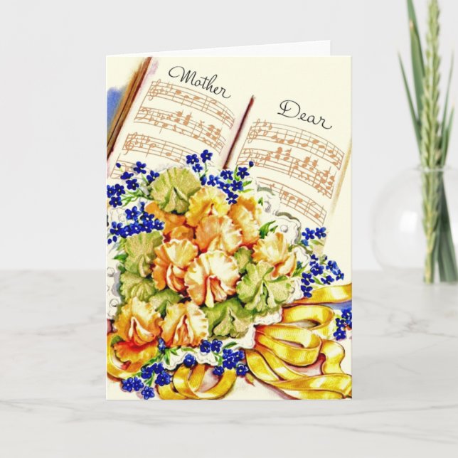 Vintage Geburtstagskarte Karte (Vorderseite)