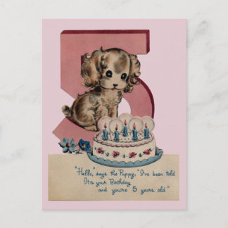 Vintage Geburtstagskarte Postkarte