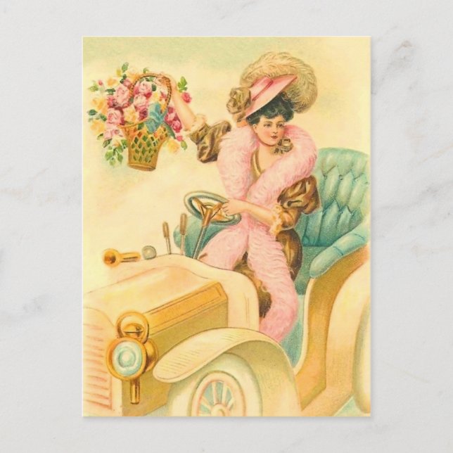 Vintage Geburtstagskarte Postkarte (Vorderseite)