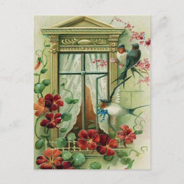 Vintage Geburtstagskarte Postkarte (Vorderseite)