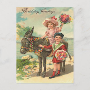 Vintage Geburtstagskarte Postkarte