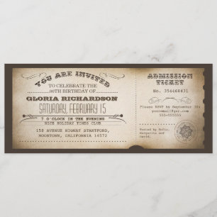 vintage Geburtstagskarten-Typografie-Design Einladung