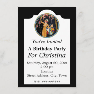 Vintage Geburtstagsmutter pinkfarbene Kirschblüten Einladung