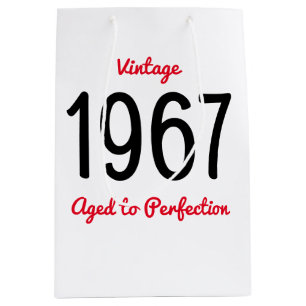 Vintage Geburtstagsparty 1967 alt bis perfekt 50 Mittlere Geschenktüte