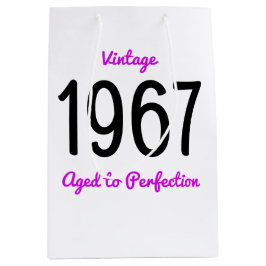Vintage Geburtstagsparty 1967 alt bis perfekt 50 Mittlere Geschenktüte