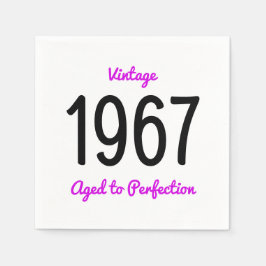 Vintage Geburtstagsparty 1967 alt bis perfekt 50 Serviette