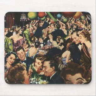 Vintage Geburtstagsparty Balloons, Hollywood Theme Mousepad